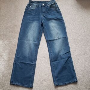 New Blue Wide Leg Jeans, Size 26